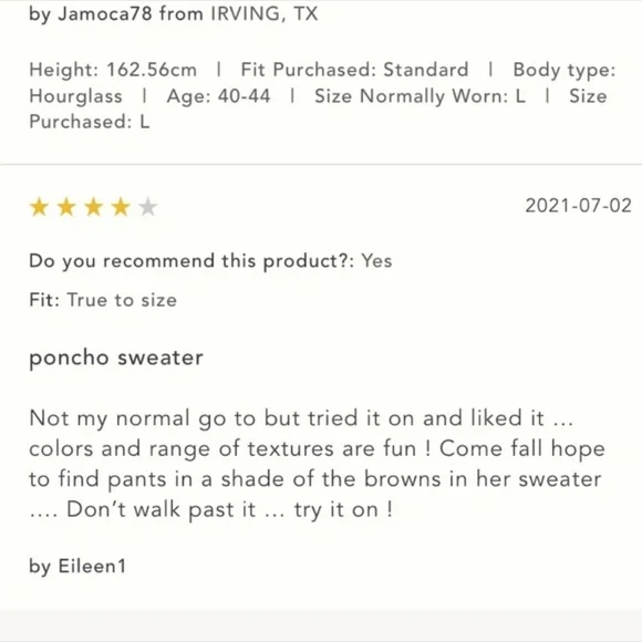 Anthropologie NWT Poncho Sweater Top 64% Cotton Size S. - Picture 8 of 8